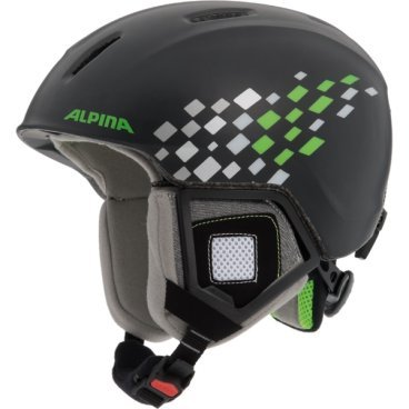 Шлем горнолыжный ALPINA CARAT XT black green matt (15/16г, A9080.37)