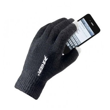 Перчатки горнолыжные Zanier E-TOUCH UX, черные, для телефона (17/18, 42022)