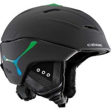 Шлем горнолыжный CEBE Atmosphere 2.0, матовый черно-зеленый (17/18, CBH239)