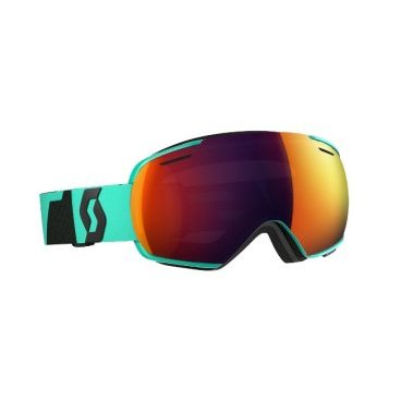 Маска горнолыжная Scott Linx teal green/solar red chrome, One Size (16/17, 244587-5275308)