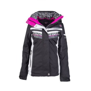 Куртка горнолыжная женская Canyon, black-white-pink (16/17, 581011)
