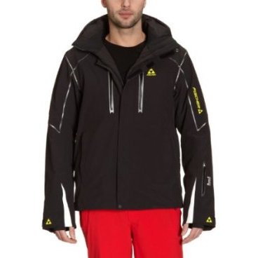 куртка горнолыжная мужская FISCHER SKI JACKET VERTICAL blk/yllw (54/XL, черный, 10000X12000, 12 г G