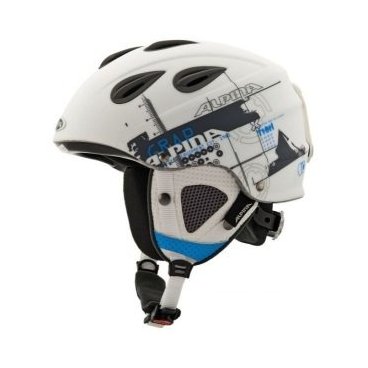 Шлем горнолыжный ALPINA GRAP (14 г , 57-61, WHITE GREY MATT A9036)