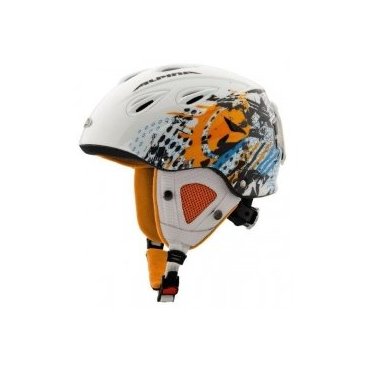 Шлем горнолыжный ALPINA GRAP (14 г , 57-61, WHITE-ORANGE A9036)