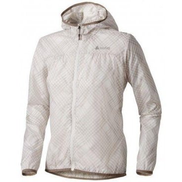 Куртка ODLO женская Windbreaker WHISPER 10288/снежно-белая с рисунком, 524 301 (14г,M)