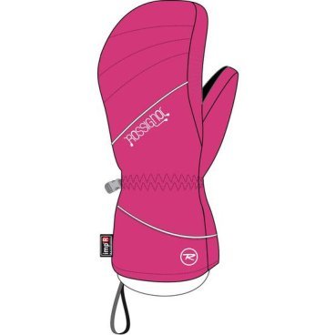 Лыжные перчатки Rossignol JR ELLA IMPR M цвет BERRY PINK детские (Размер 16, 15г, RLDYG01)