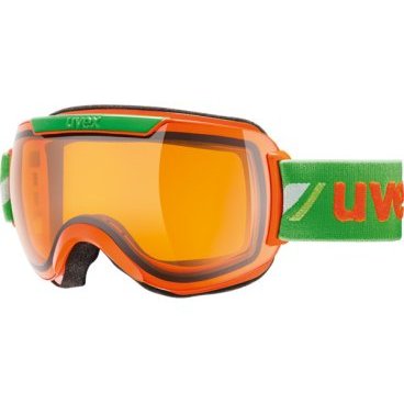 Очки горнолыжные UVEX downhill 2000 S race Adult ski mask orange green (17г., р.UNI, 0439-6029)