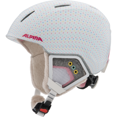 Шлем горнолыжный женский ALPINA CARAT XT white-polka matt (16/17г., А9080)