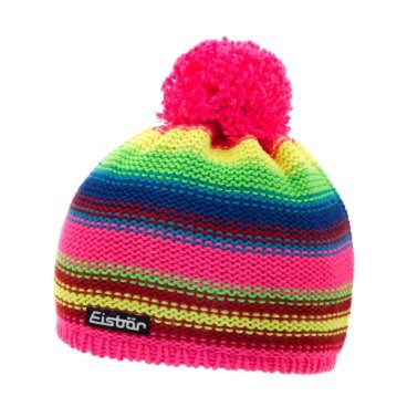 Шапка Eisbear Caja Pompon MÜ kids neonpink/ardea/neongelb/neongr 55,  (17/18, 408906-944)