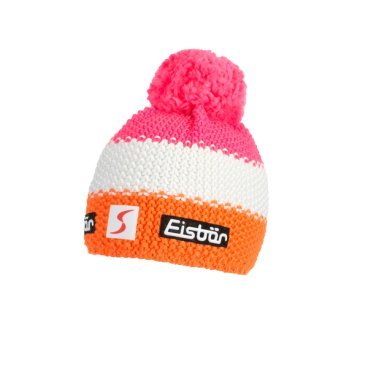 Шапка Eisbear Star Neon Pompon MÜ SP lightorange/white/lightpink,  (17/18, 403336-855)