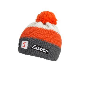 Шапка Eisbear Star Pompon MÜ SP anthrazit/darkorange/white,  (17/18, 403346-507)