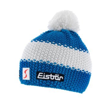 Шапка Eisbear Star Pompon MÜ SP bugatti/white/bugatti,  (17/18, 403346-800)