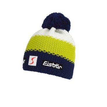 Шапка Eisbear Star Pompon MÜ SP marine/lime/white,  (17/18, 403346-628)
