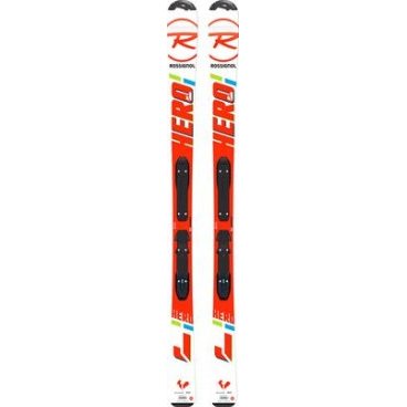 Горные лыжи с креплениями ROSSIGNOL HERO JR + KID-X 4 B76 BLACK/WHITE,  (17/18, RRF02JY+FCFK002)
